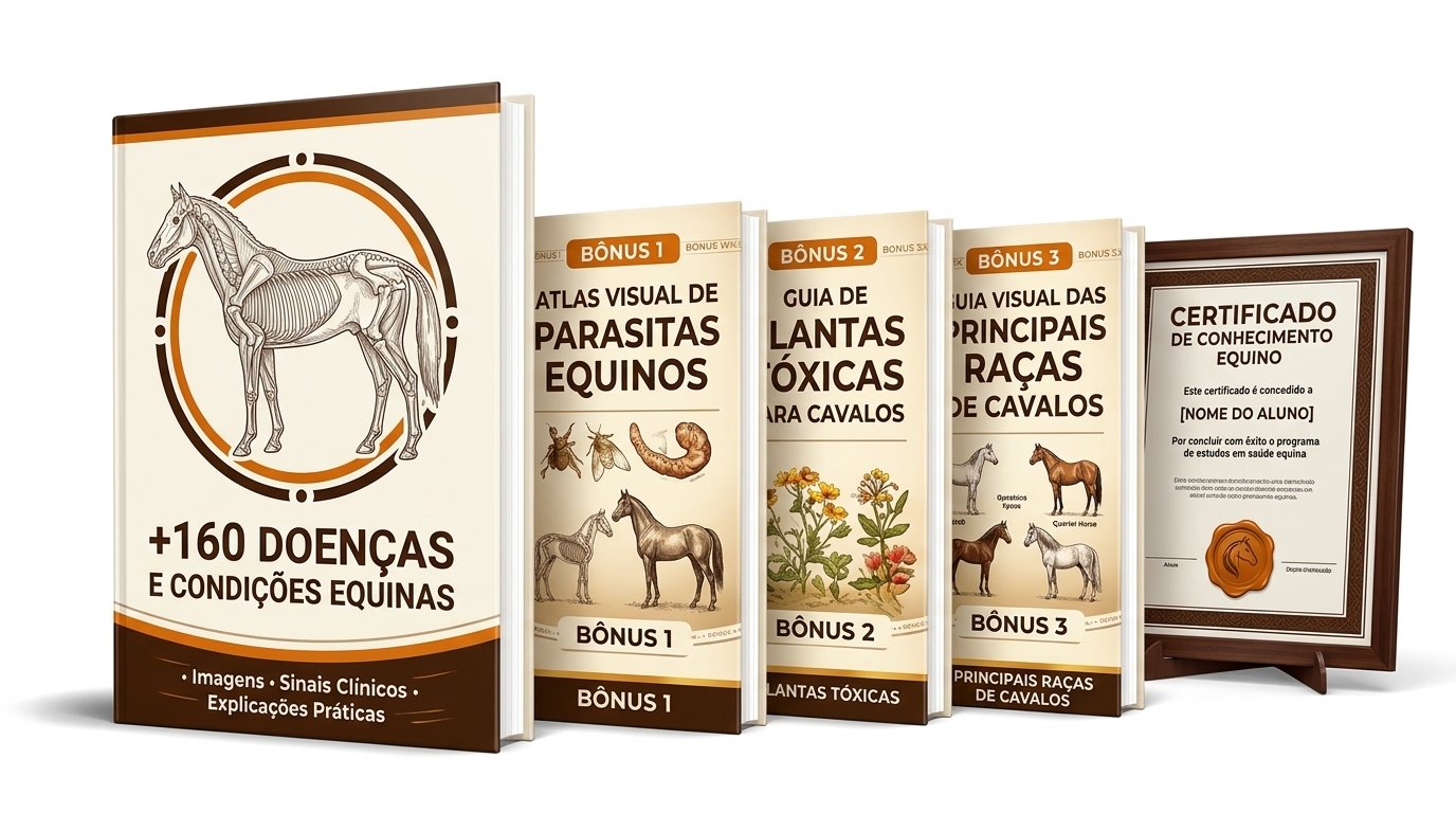 Guia Ilustrado +160 Doenças e Condições Equinas - Coleção Completa